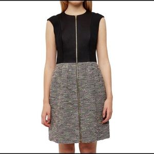 Ted Baker London Kyokod Bouchle zip front dress